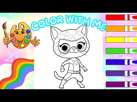 Super kitties coloring pages disney junior