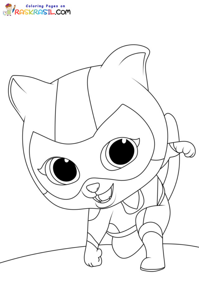 Superkitties coloring pages