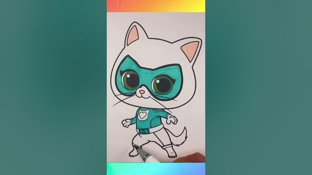 Super kitties coloring page disney junior