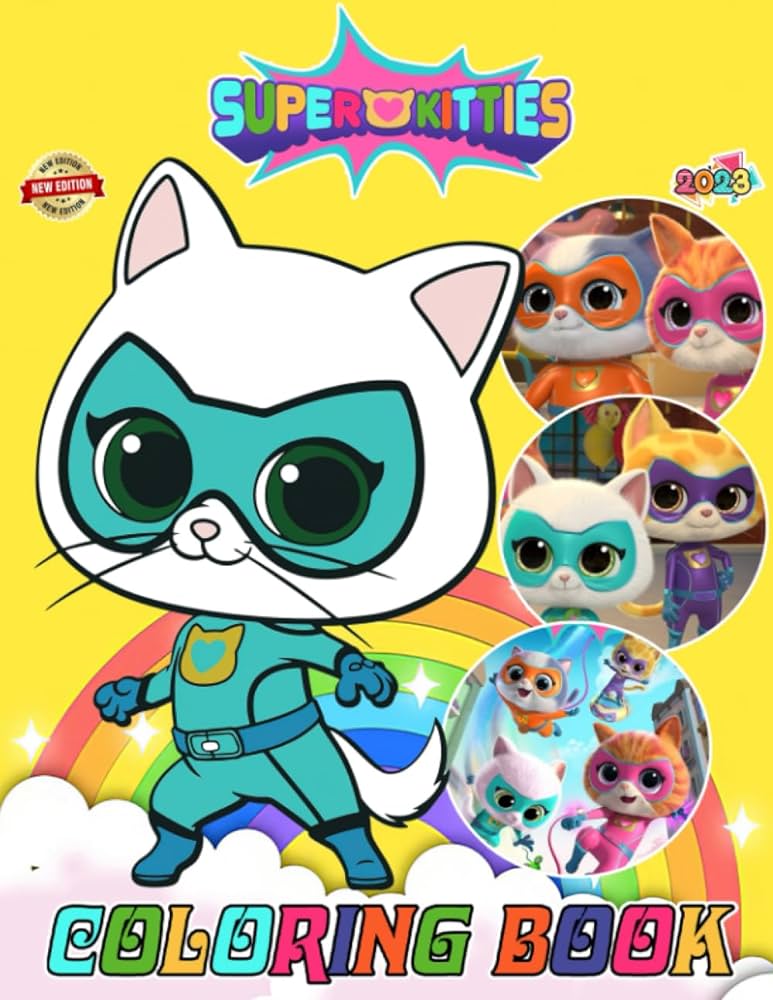 Superkitties loring book new designs for all ages great gifts for kids boys