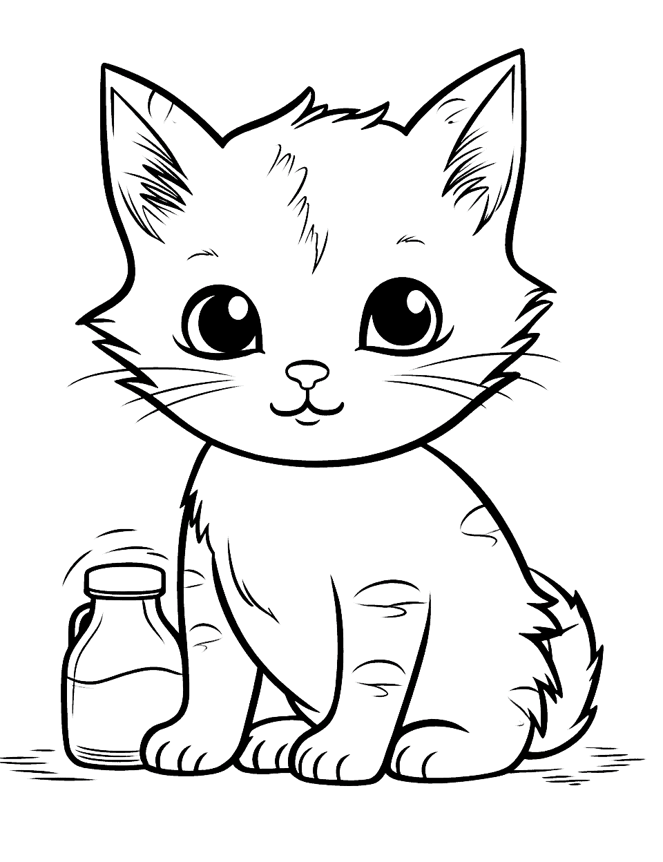 Cat coloring pages free printable sheets