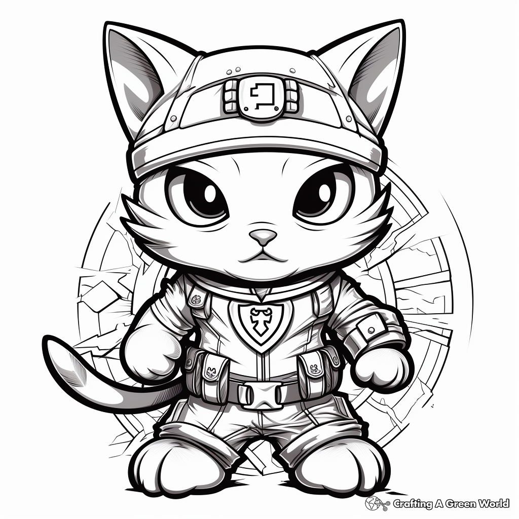 Super kitties coloring pages