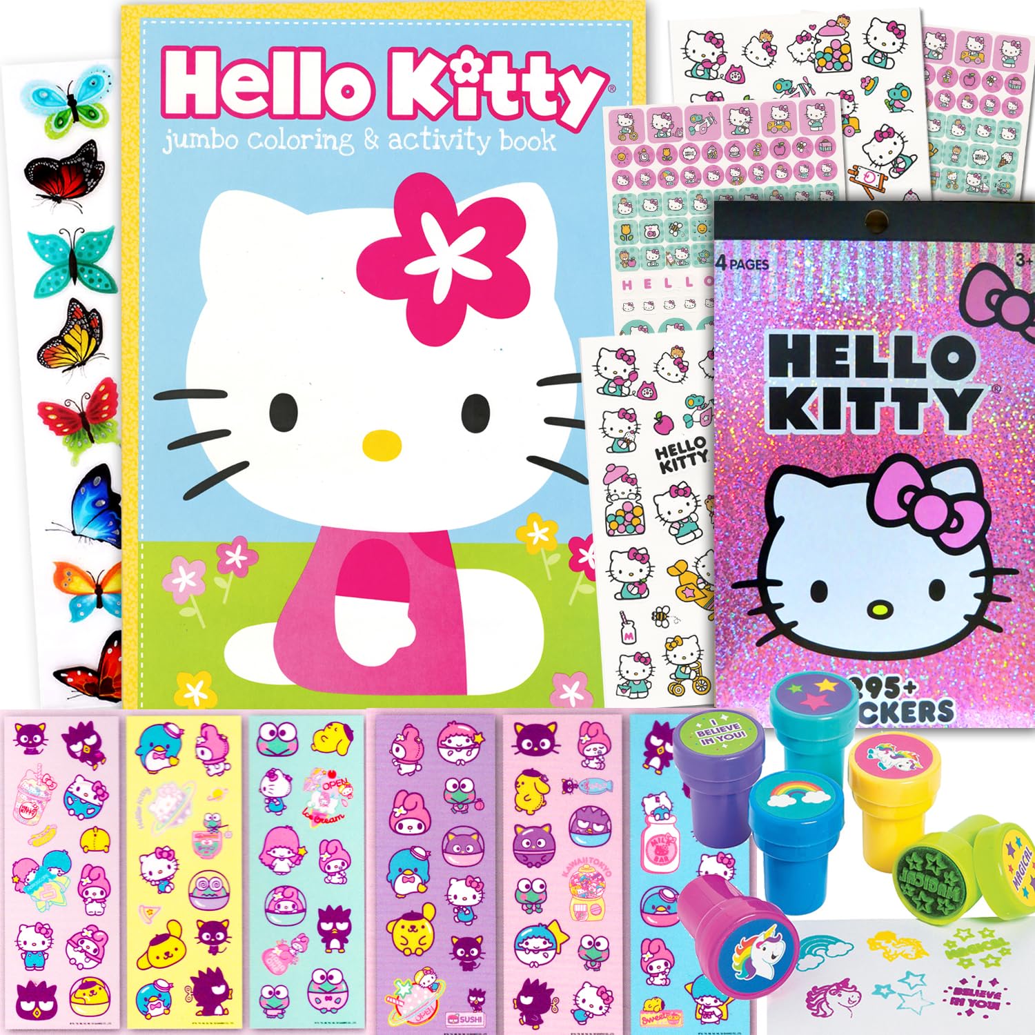 Hello kitty coloring and acitivty book super bundle for kids girls â set includes stickers kids coloring book and more toys games