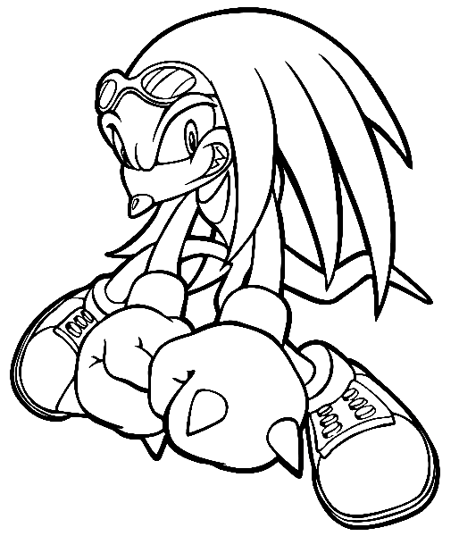 Knuckles coloring pages printable for free download