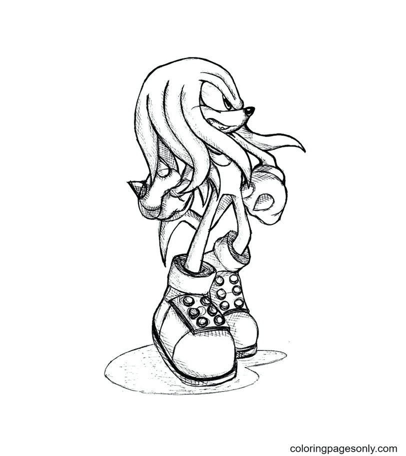 Knuckles coloring pages printable for free download