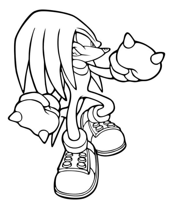 Super strength knuckles coloring page