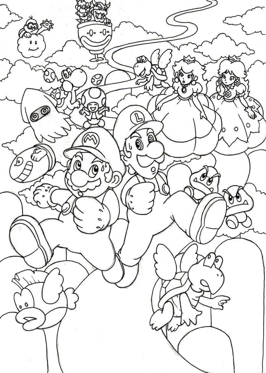 Mario coloring pages