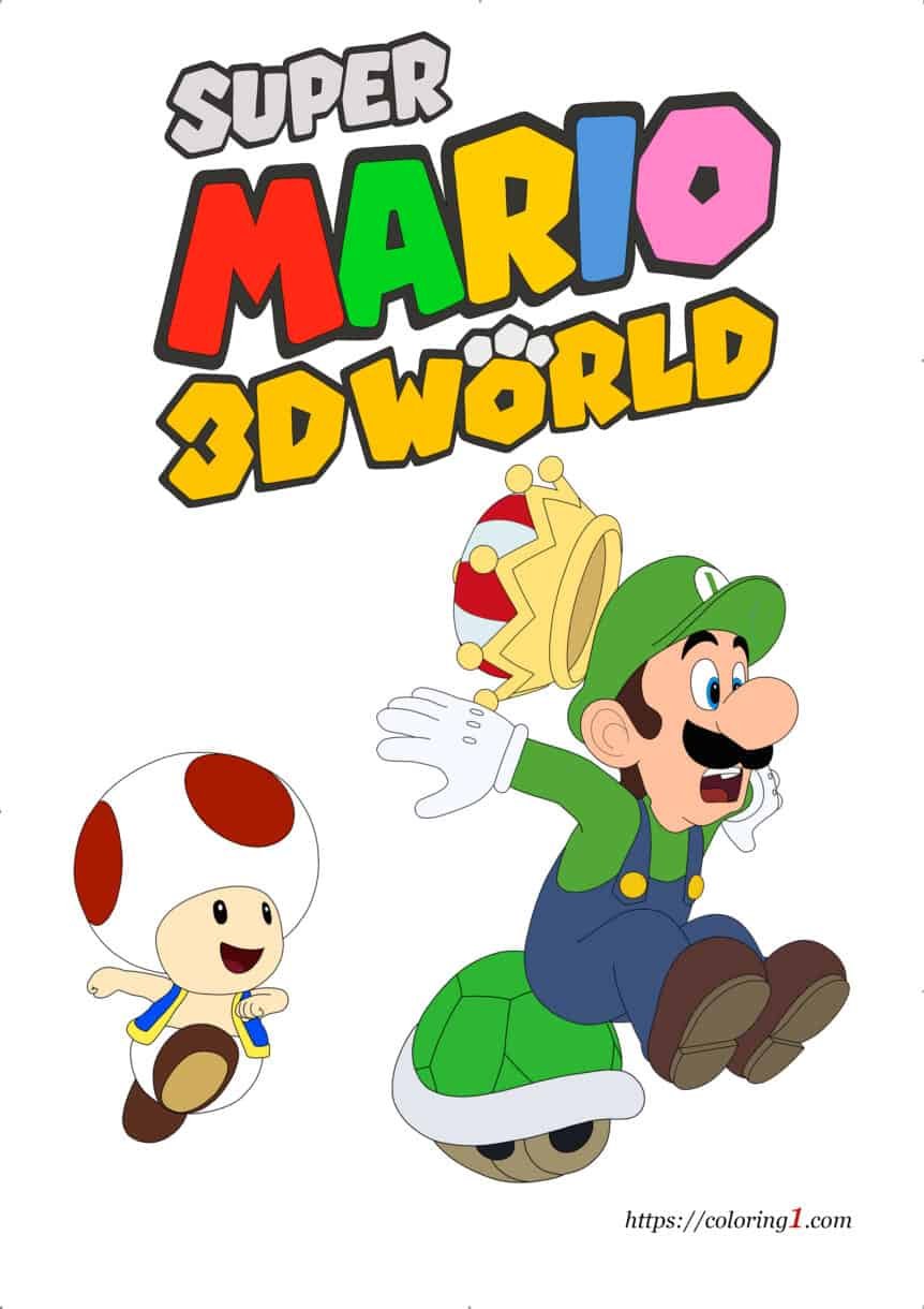 Super mario d world coloring pages