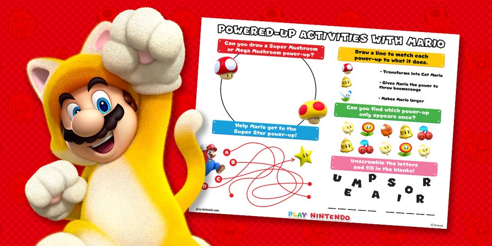 Printable super mario d world bowsers fury activity