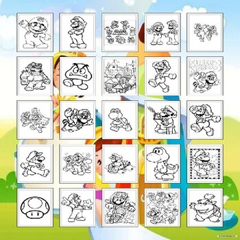 Dive into adventure printable super mario bros coloring pages collection