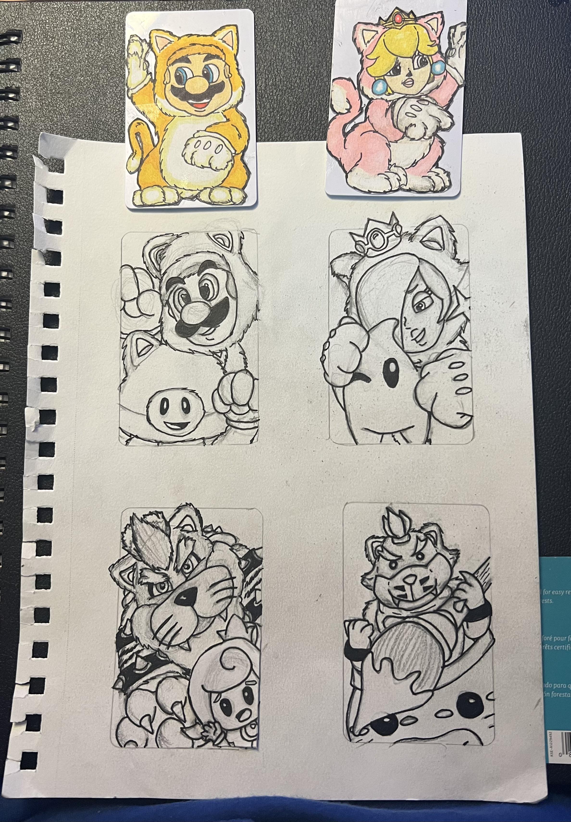 Updated super mario d world amiibo card set ramiibomb