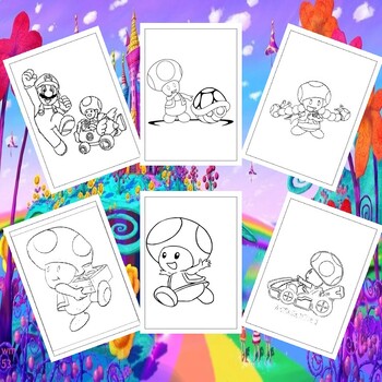 Printable toad mario coloring pages whimsical adventures await young artists
