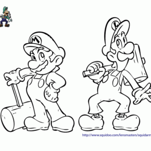 Mario and luigi coloring pages printable for free download