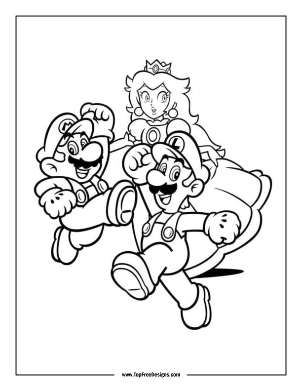 Super mario coloring page