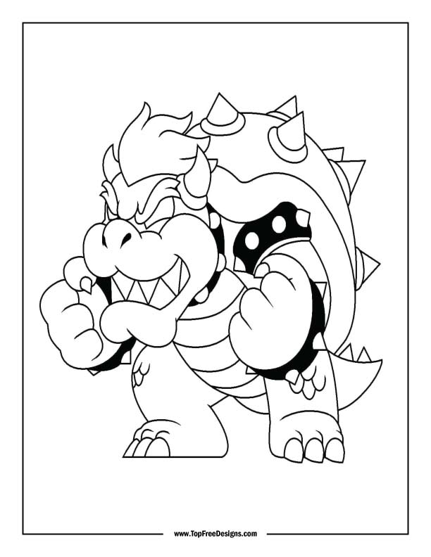 Super mario coloring page