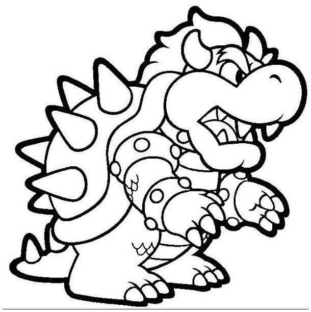 Bowser coloring page for kids mario coloring pages super mario coloring pages coloring pages