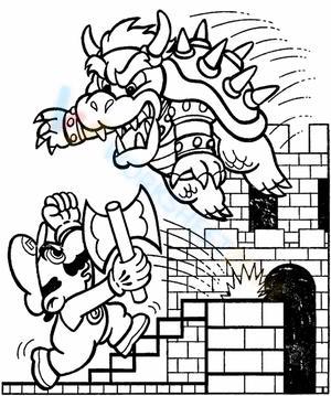 Grade bowser coloring page worksheets