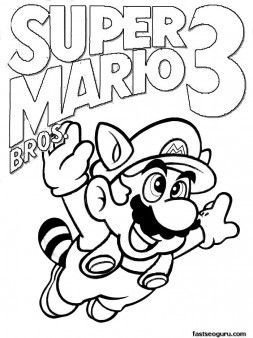 Printable coloring pages super mario