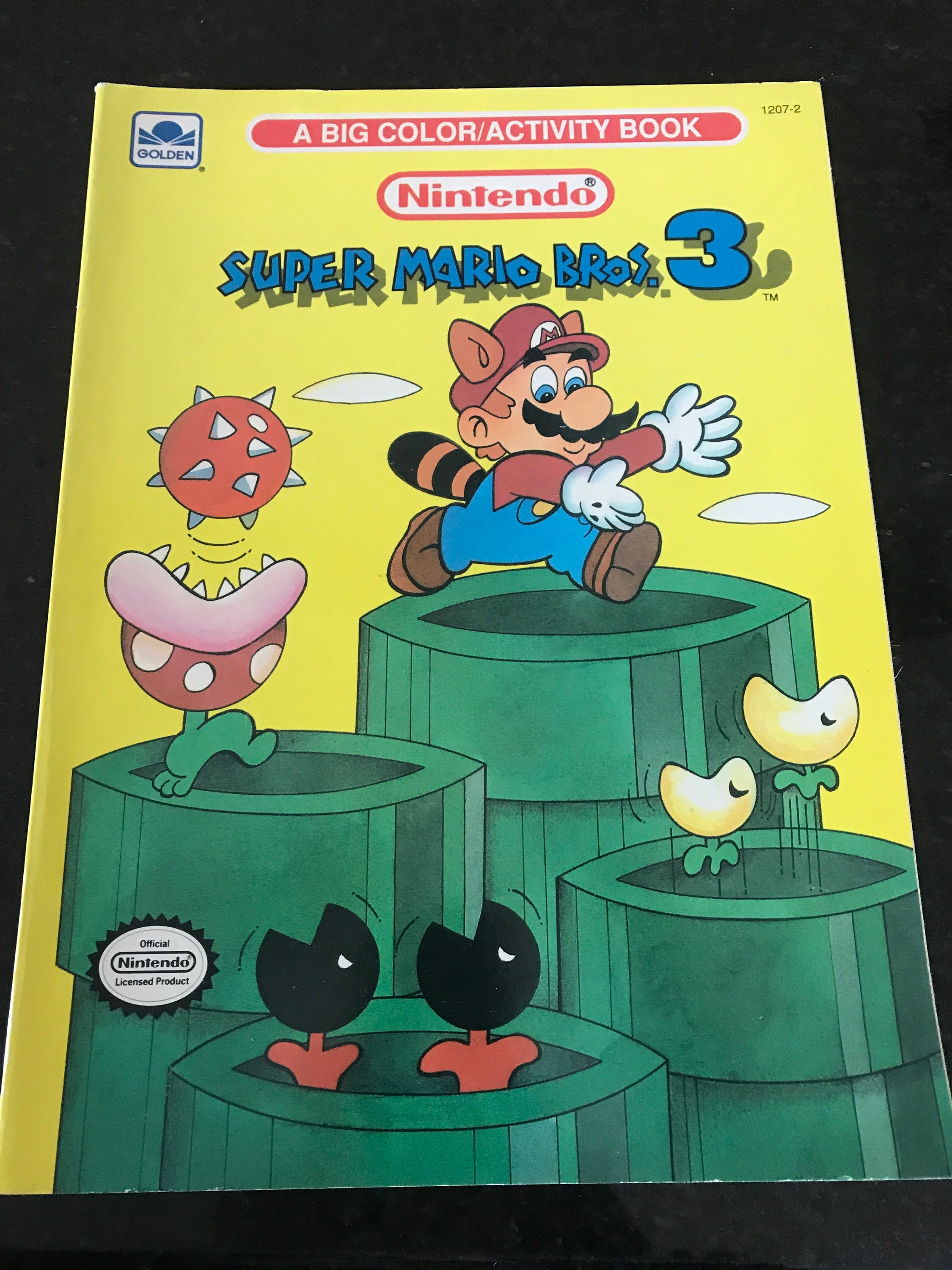 Vintage super mario bros nintendo coloractivity book golden book