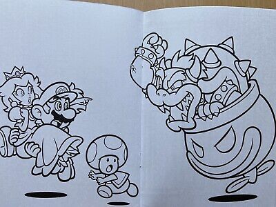 Super mario kart luigi coloring book nurie peach nintendo japan new