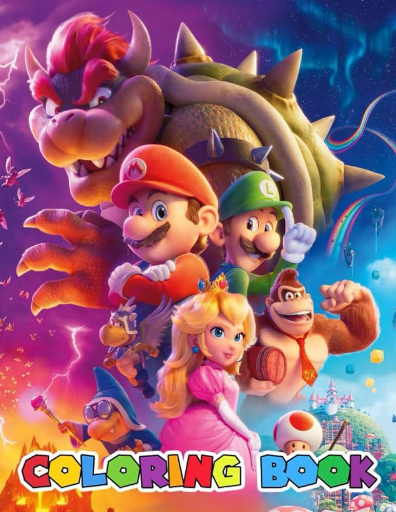 Mario coloring book a great book for you with perfect high quality coloring pages for kids great gift for kids by m halens bã