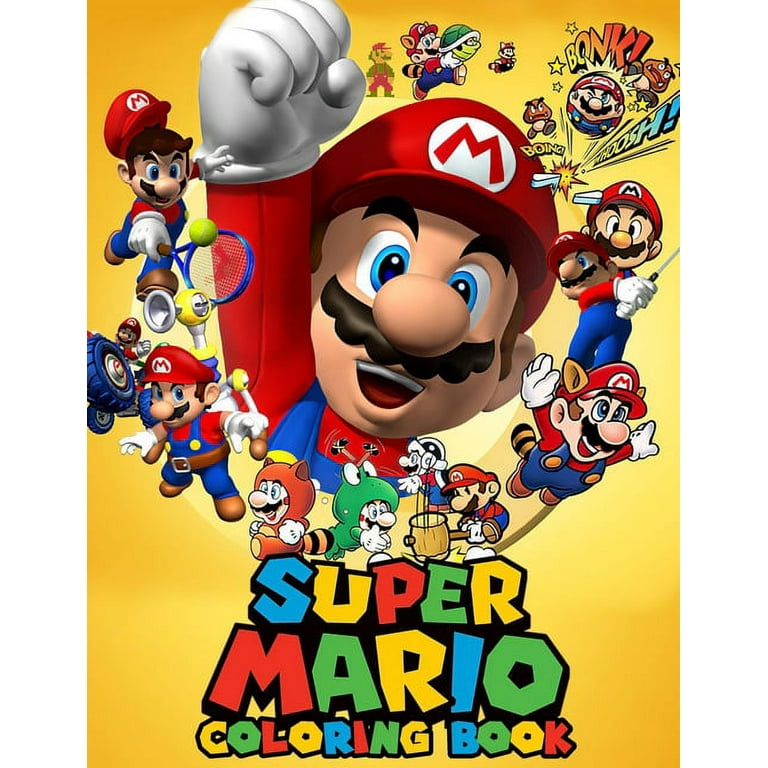 Super mario coloring book a coloring book for kids and adults with super mario pictures relax and stress relief paperback