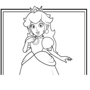 Princess peach coloring pages printable for free download