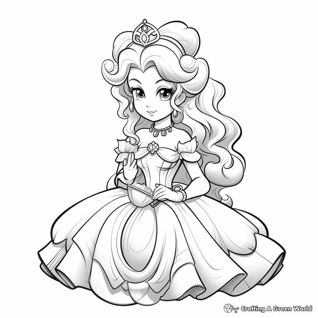 Princess peach coloring pages