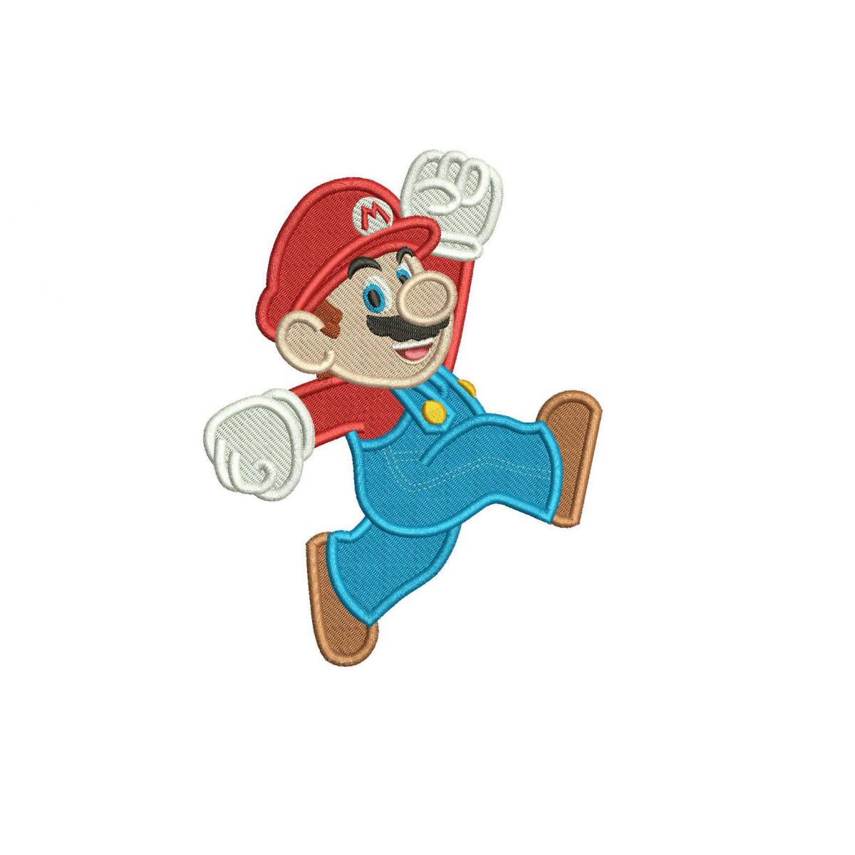 Mario super mario embroidery design