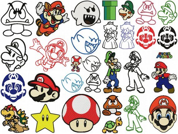 Mario designs for embroidery machine mario broderie machine