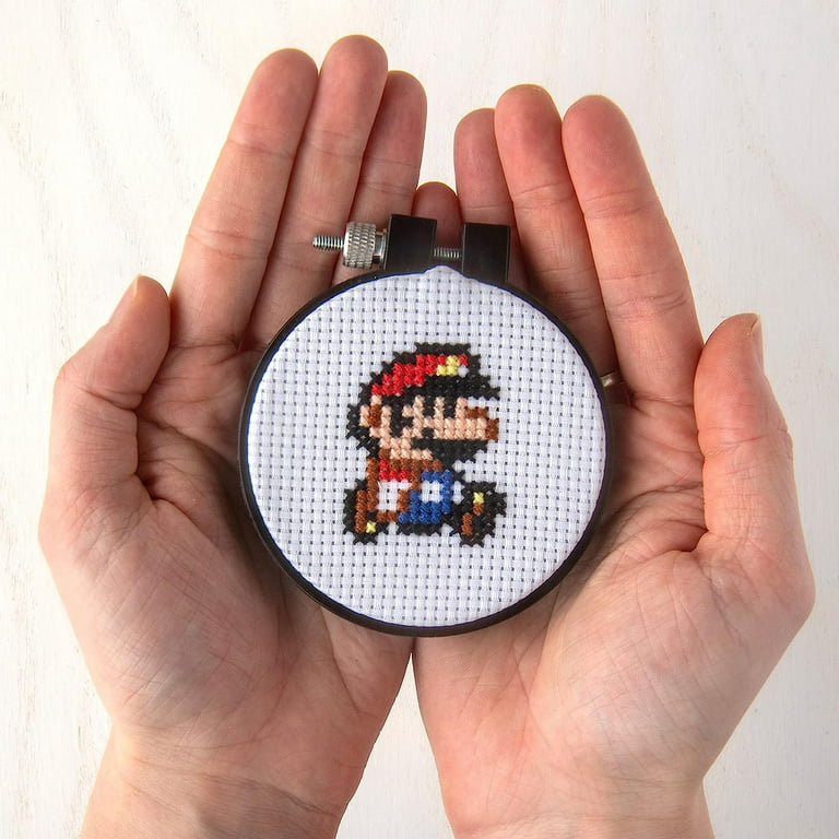 Dimensions arts and crafts super mario bros cross stitch kit for beginners count white aida d