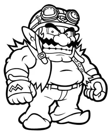 Coolest wario coloring pages