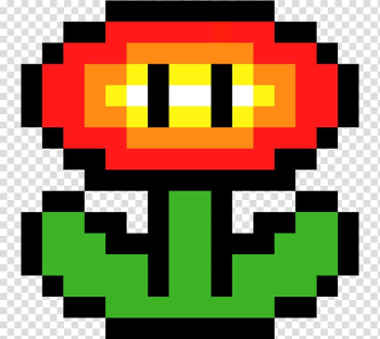 Free super mario flower illustration mario pixel art flower minecraft yoshi transparent background png clipart