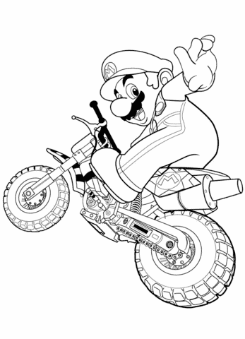 Free mario coloring pages