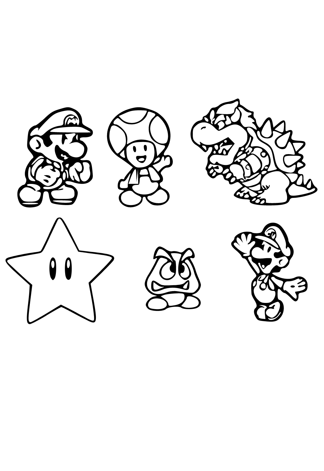 Free printable super mario galaxy coloring page sheet and picture for adults and kids girls and boys