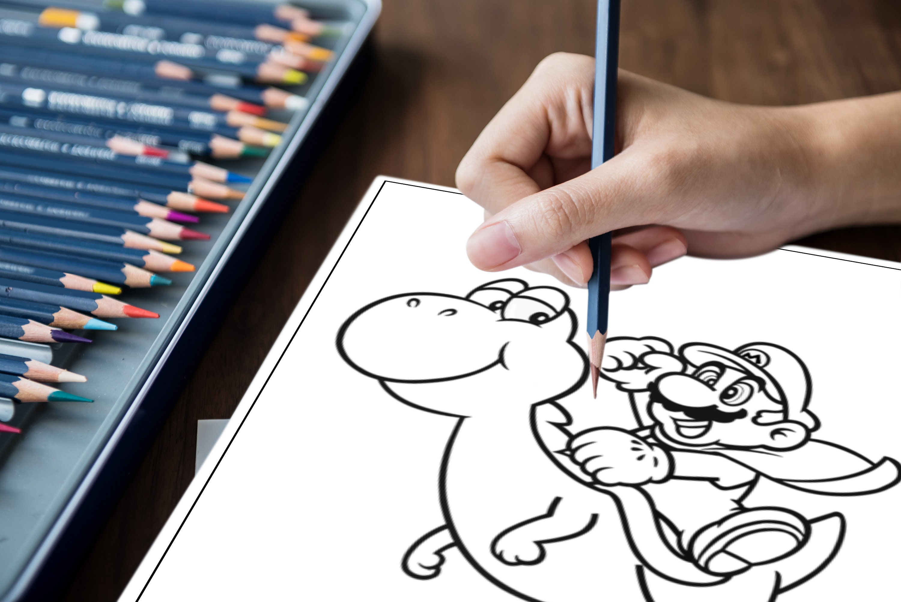 Supermario coloring pages super mario printable coloring book for kids digital download