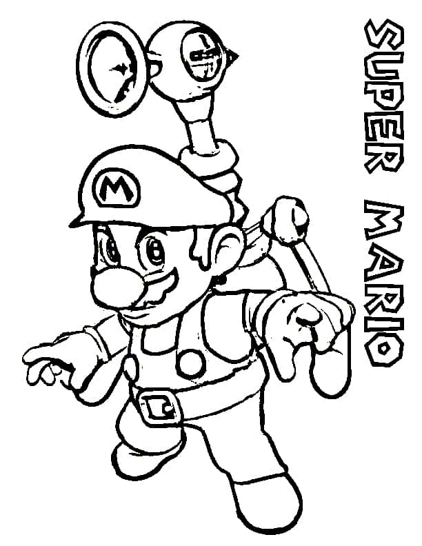 Super mario coloring pages to print for children