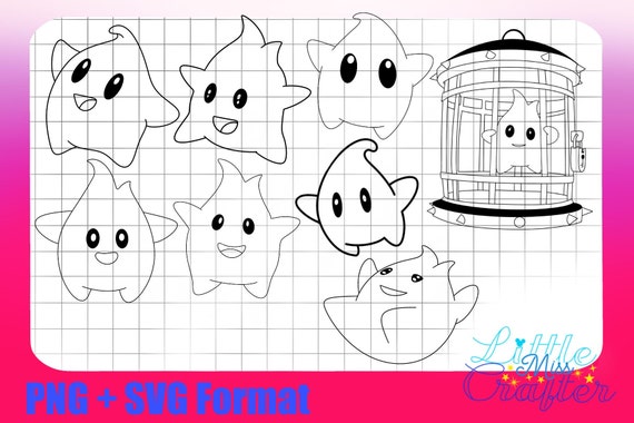 Luma lumalee bundle mario movie super svg and png files digital files rosalina stars sparks mario galaxy