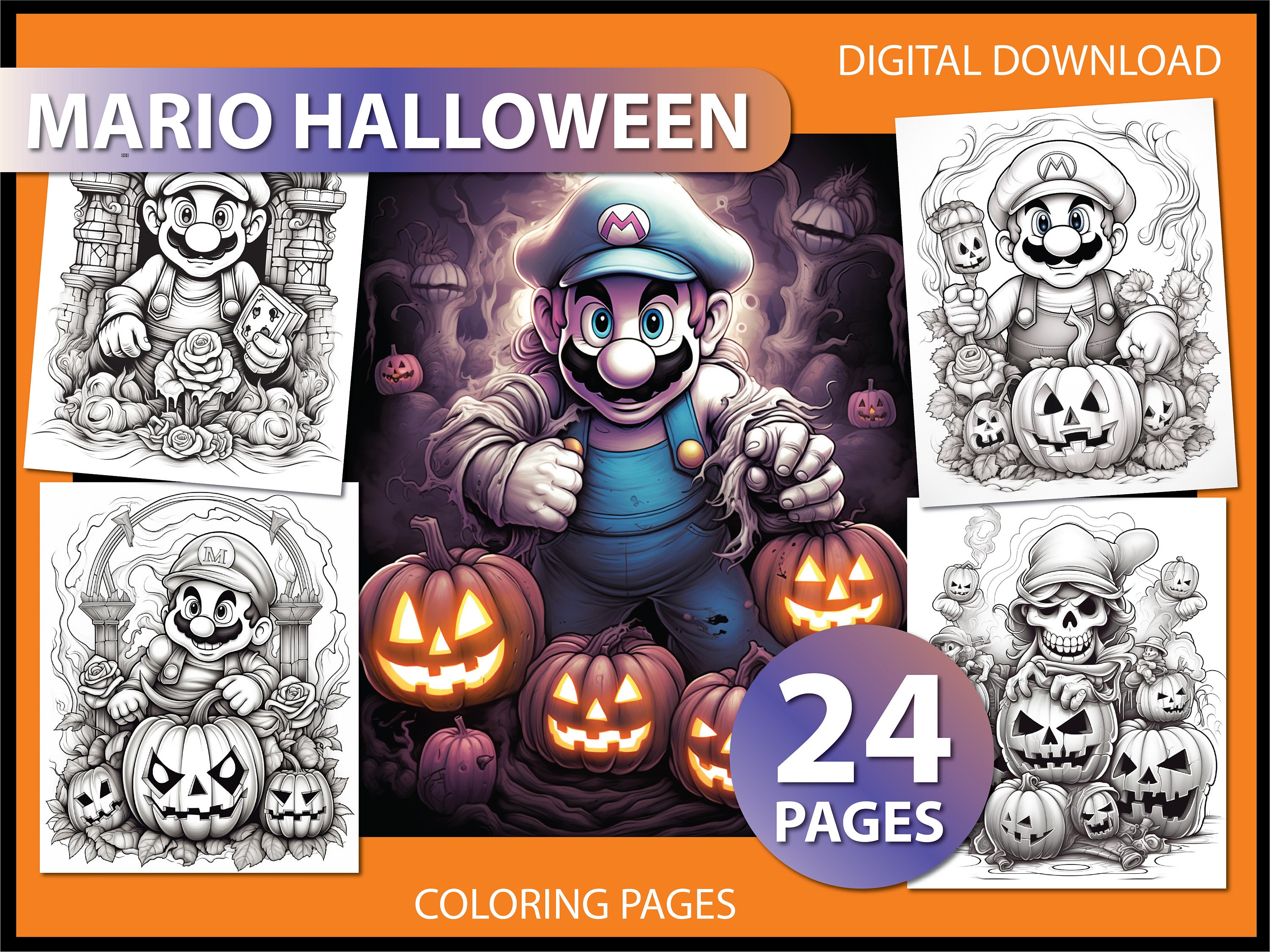 Marios halloween adventure adult coloring page coloring page adult mario coloring mario in halloween halloween coloring page
