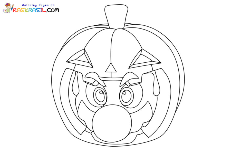 Mario halloween coloring pages