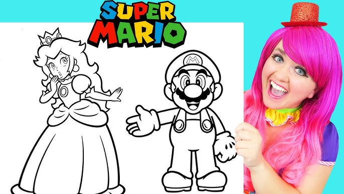 Coloring super ario ovie coloring pages ario luigi bowser princess peach toad