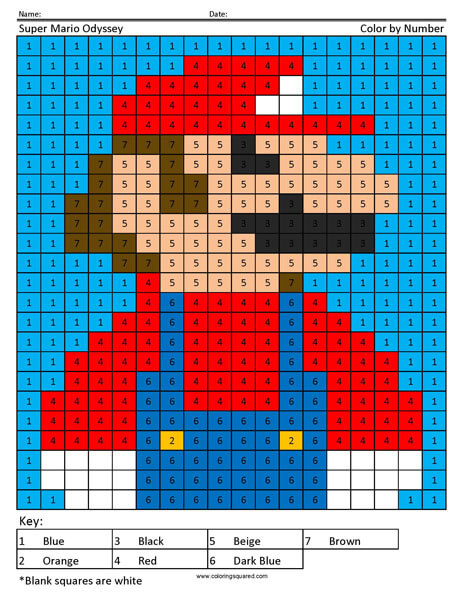 Mario odyssey coloring