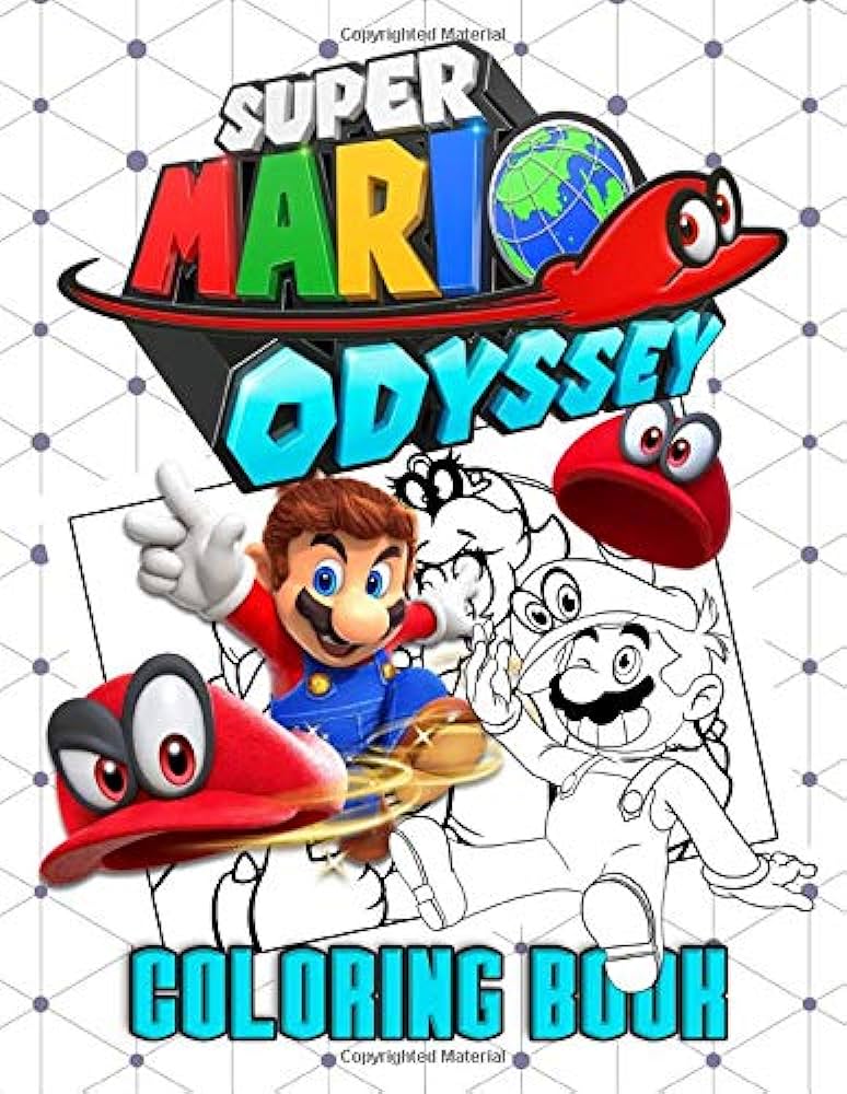 Mario odyssey coloring book mario odyssey excellent coloring books for kids and adults knight elis books