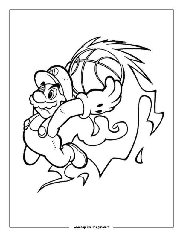 Super mario coloring page