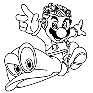 Super mario odyssey coloring pages printable for free download