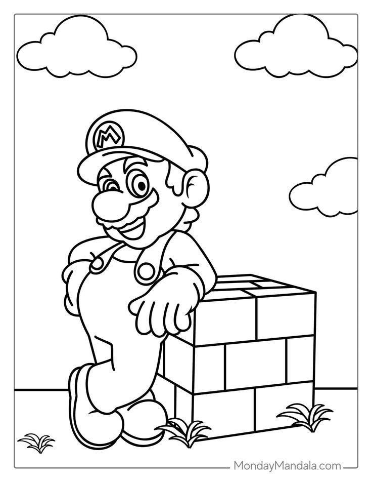 Mario coloring pages free pdf printables mario coloring pages coloring pages mario