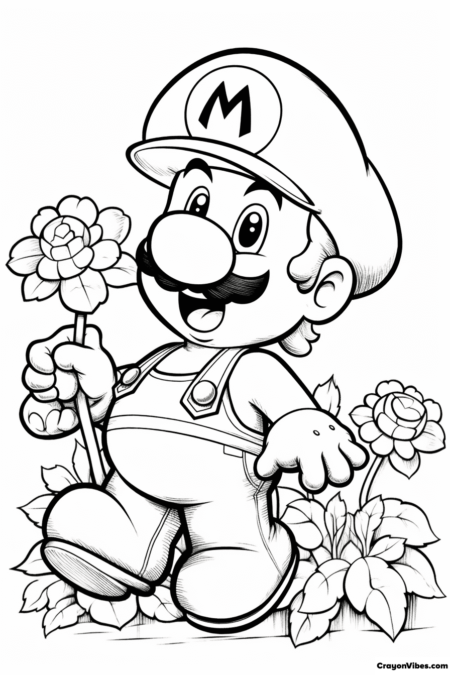 Mario coloring pages free printable sheets for kids adults