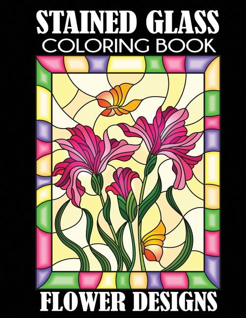 Stained glass coloring books