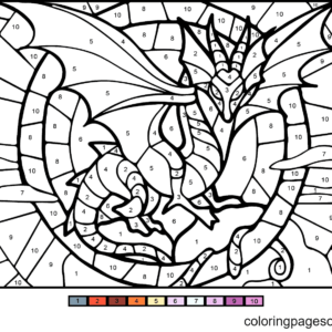 Color by number coloring pages printable for free download