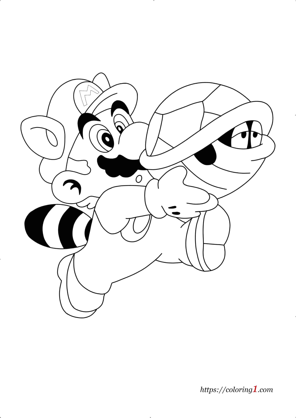 Mario and koopa coloring pages